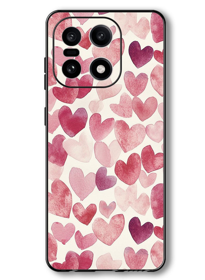 Theodor Case Compatible with OnePlus 15 6.78 Inch Protection Shockproof Bumper Cover Heart Painitng - Image 1